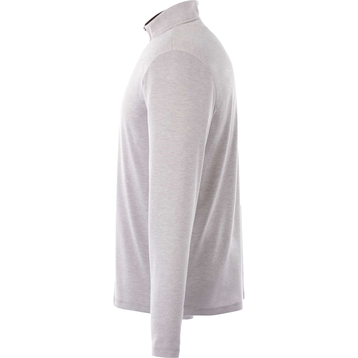 Stratton Wool Blend Quarter Zip for Men Transfer - Heather Grey - Left Side