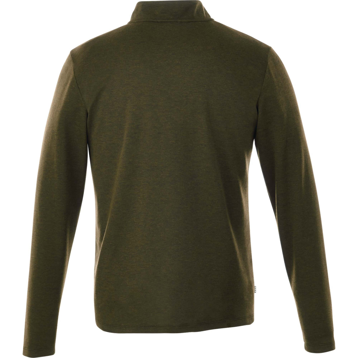 Stratton Wool Blend Quarter Zip for Men Transfer - Loden Heather - Back Flat
