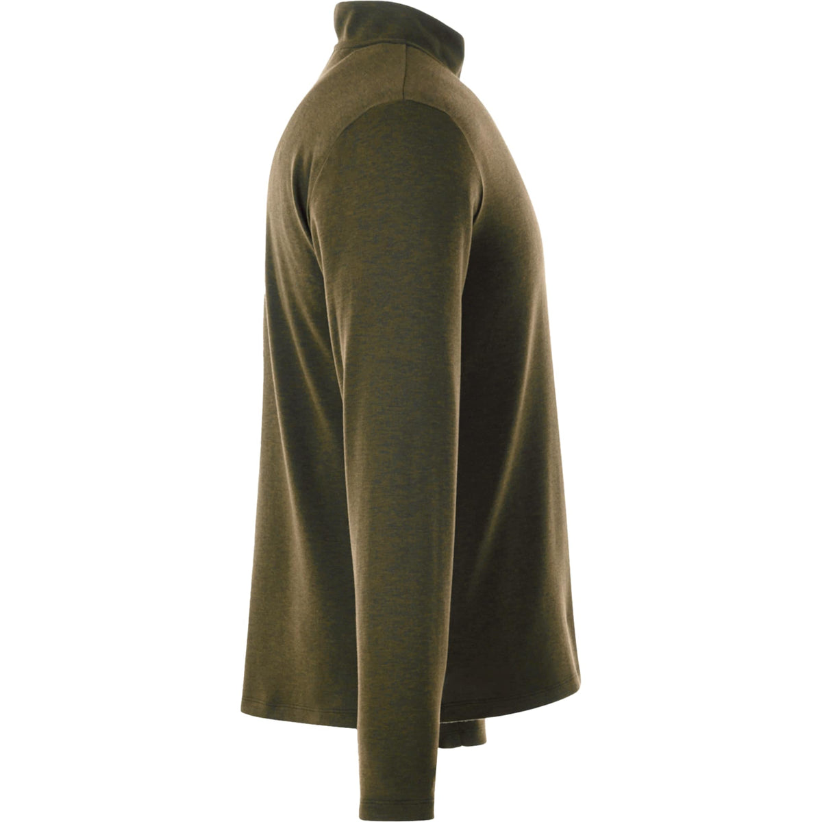 Stratton Wool Blend Quarter Zip for Men Transfer - Loden Heather - Right Side