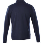 Stratton Wool Blend Quarter Zip for Men Transfer - Metro Blue Heather - Back Flat