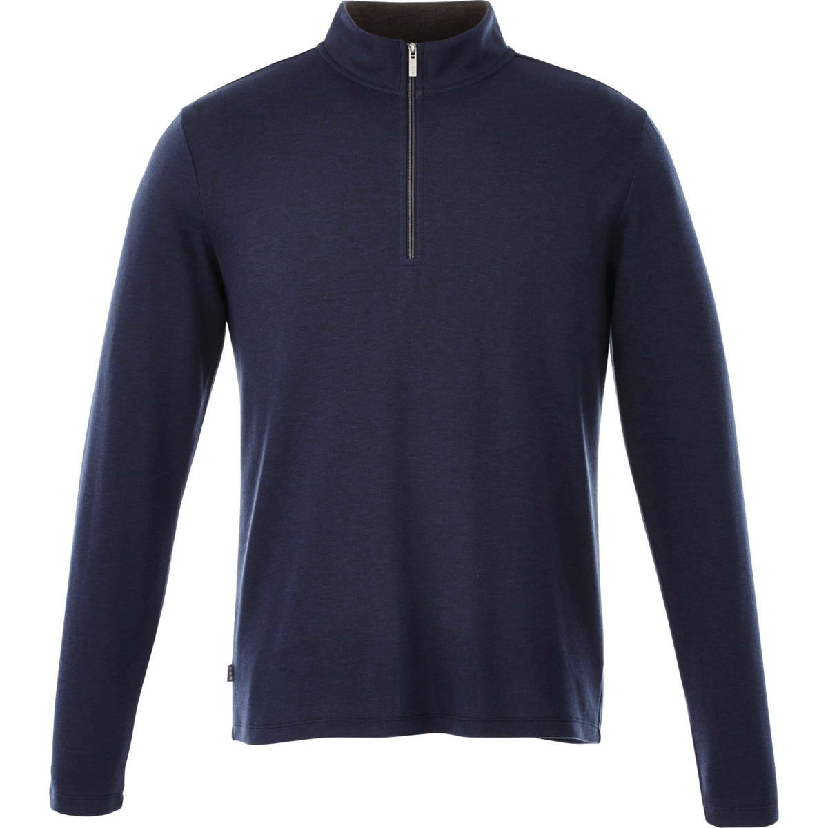Stratton Wool Blend Quarter Zip for Men Transfer - Metro Blue Heather - Front Flat