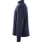 Stratton Wool Blend Quarter Zip for Men Transfer - Metro Blue Heather - Left Side