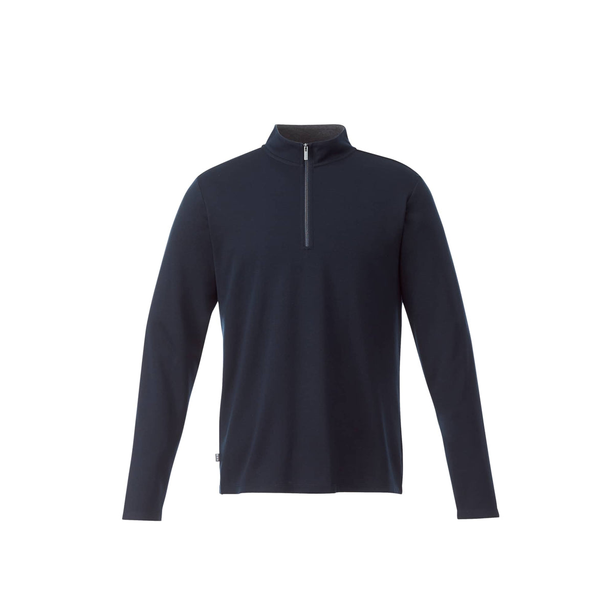 Stratton Wool Blend Quarter Zip for Men Transfer - Navy Heather - Front Flat