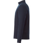 Stratton Wool Blend Quarter Zip for Men Transfer - Navy Heather - Left Side