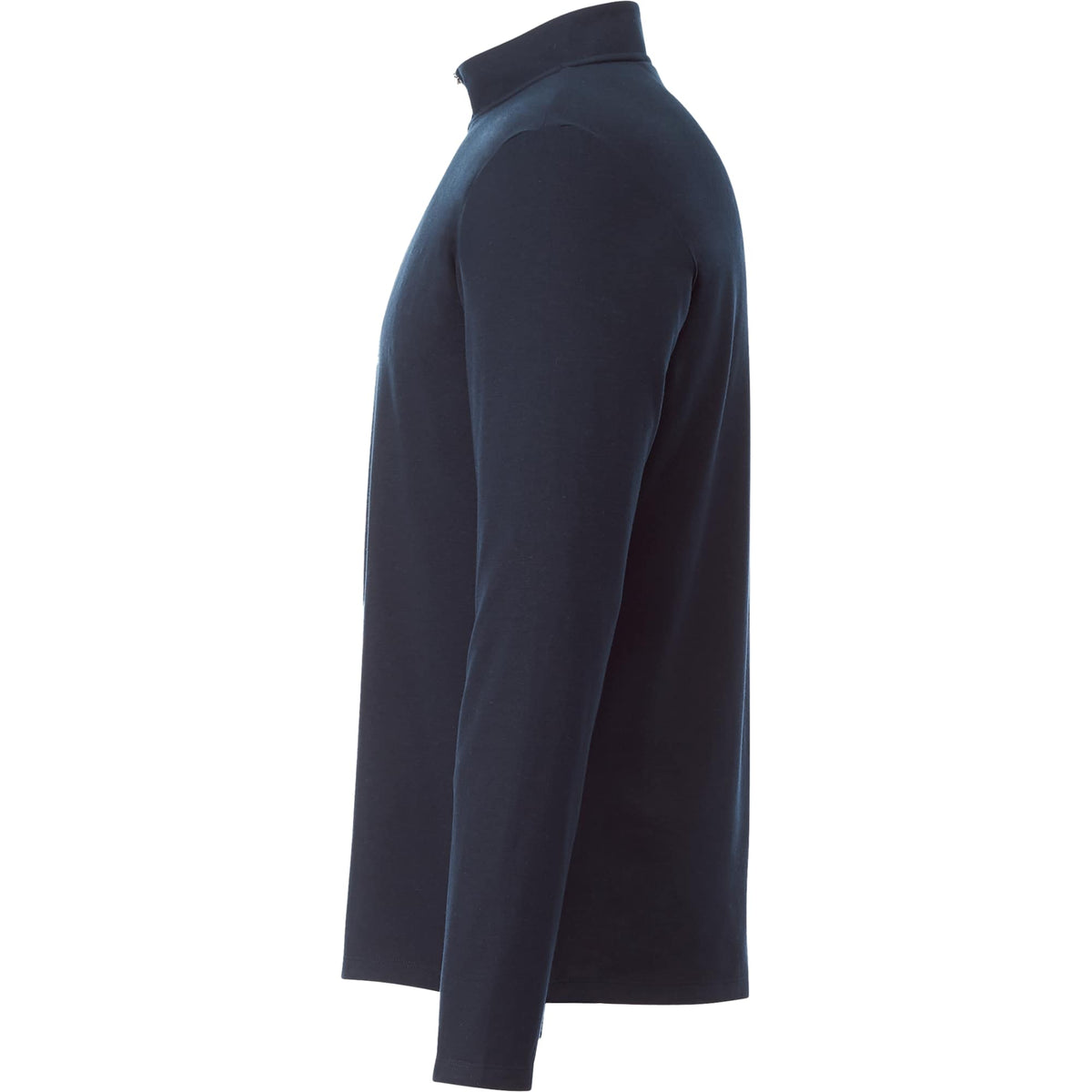Stratton Wool Blend Quarter Zip for Men Transfer - Navy Heather - Left Side