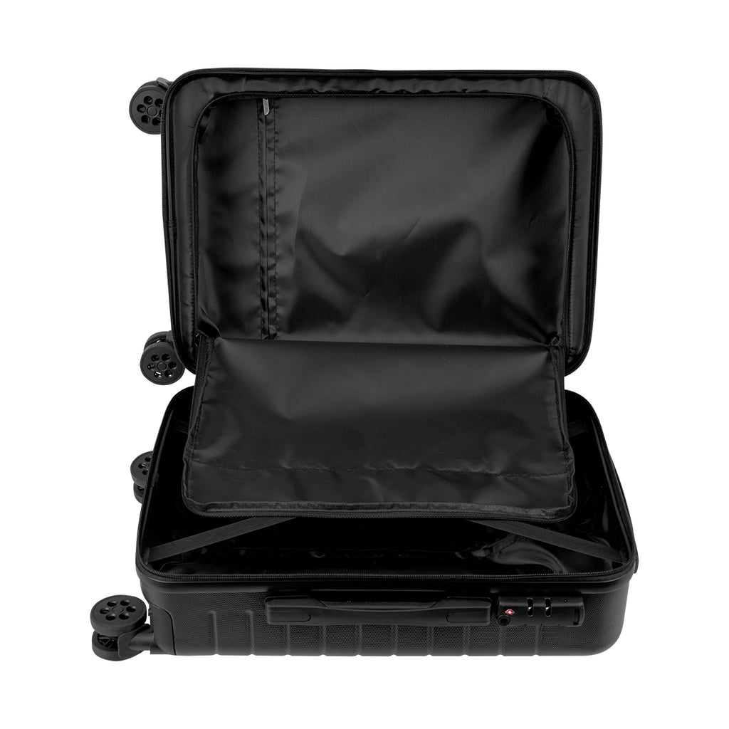 Stratus Hardside Carry-On Suitcase, 22 Inch - Black - Open_Top