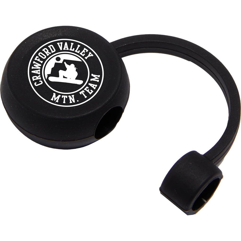 Straw Topper in Recycled Silicone - Black - Front