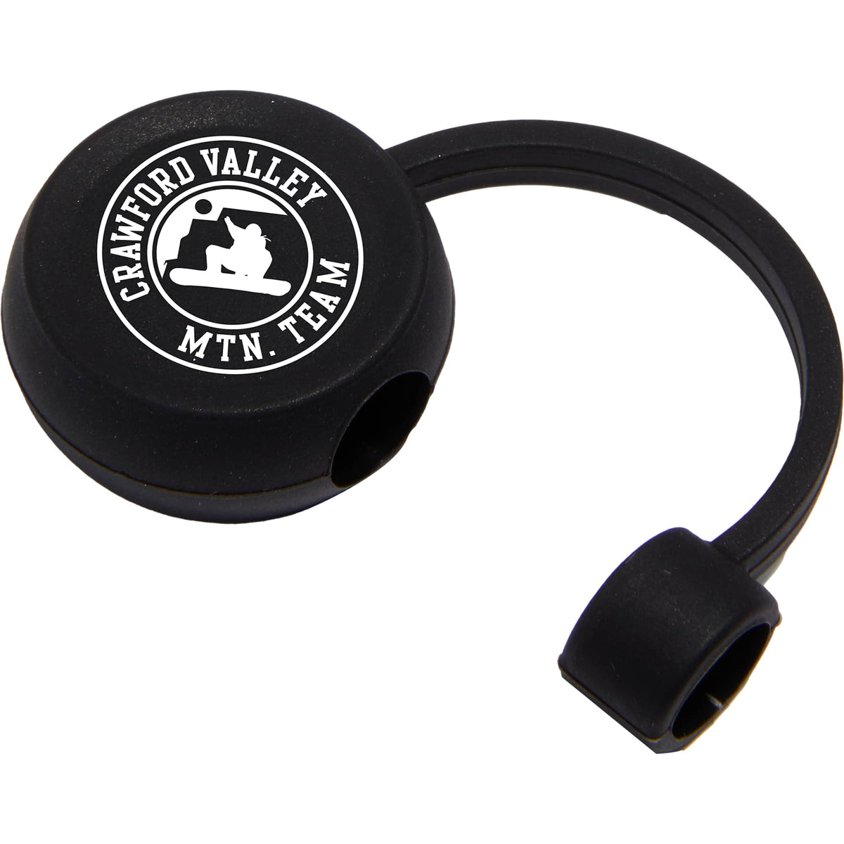 Straw Topper in Recycled Silicone - Black - Front