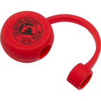 Straw Topper in Recycled Silicone - Red - Front 2