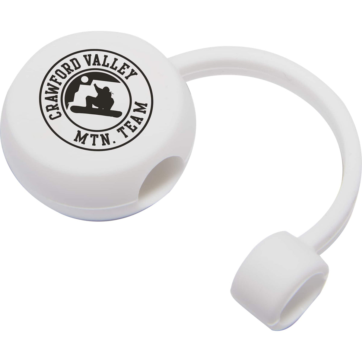 Straw Topper in Recycled Silicone - White - Front