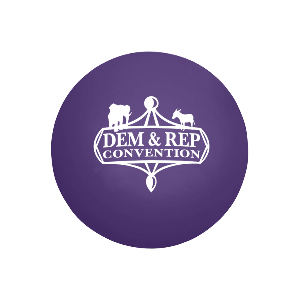 Stress Reliever Shaped Like a Ball - Purple - Pad Print
