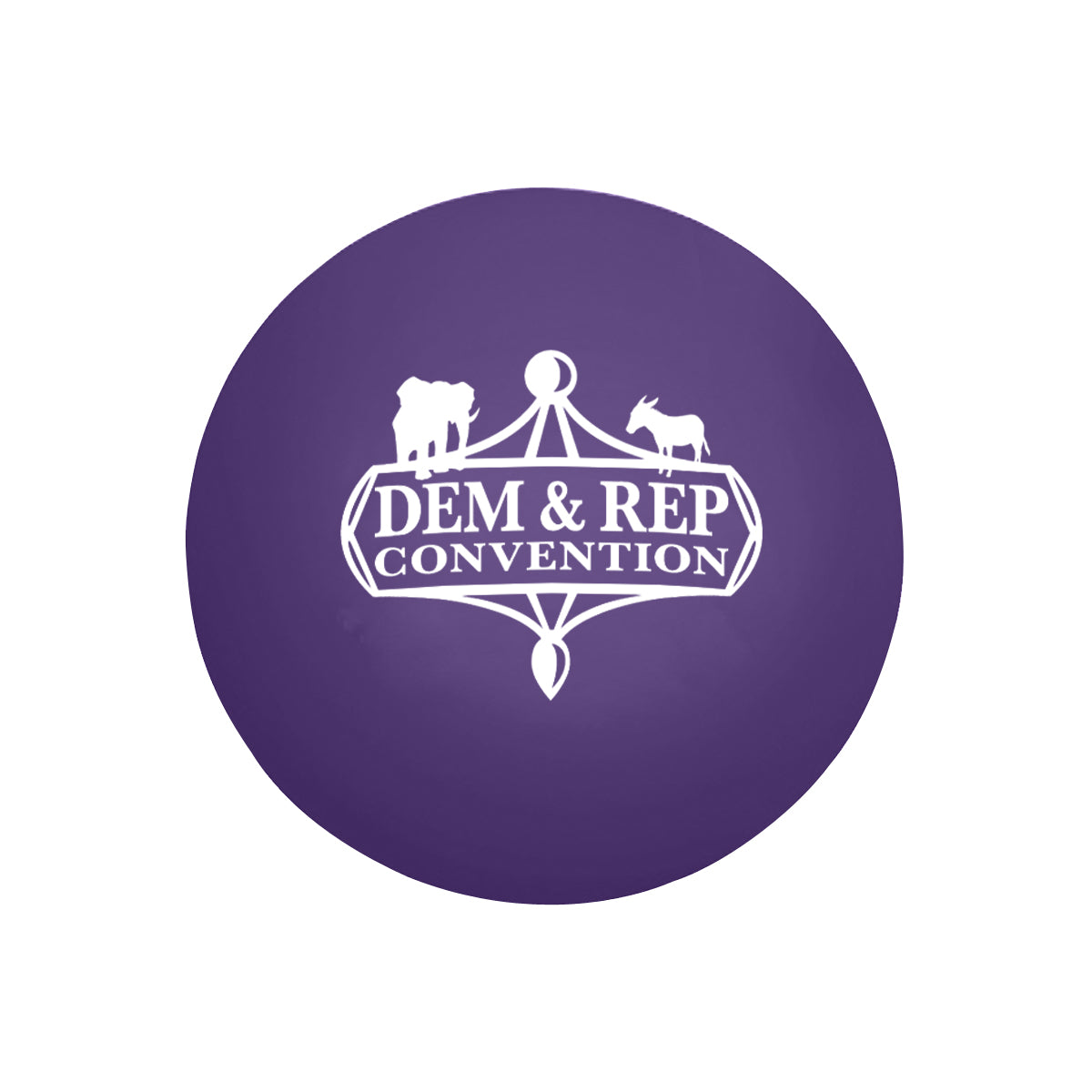Stress Reliever Shaped Like a Ball - Purple - Pad Print