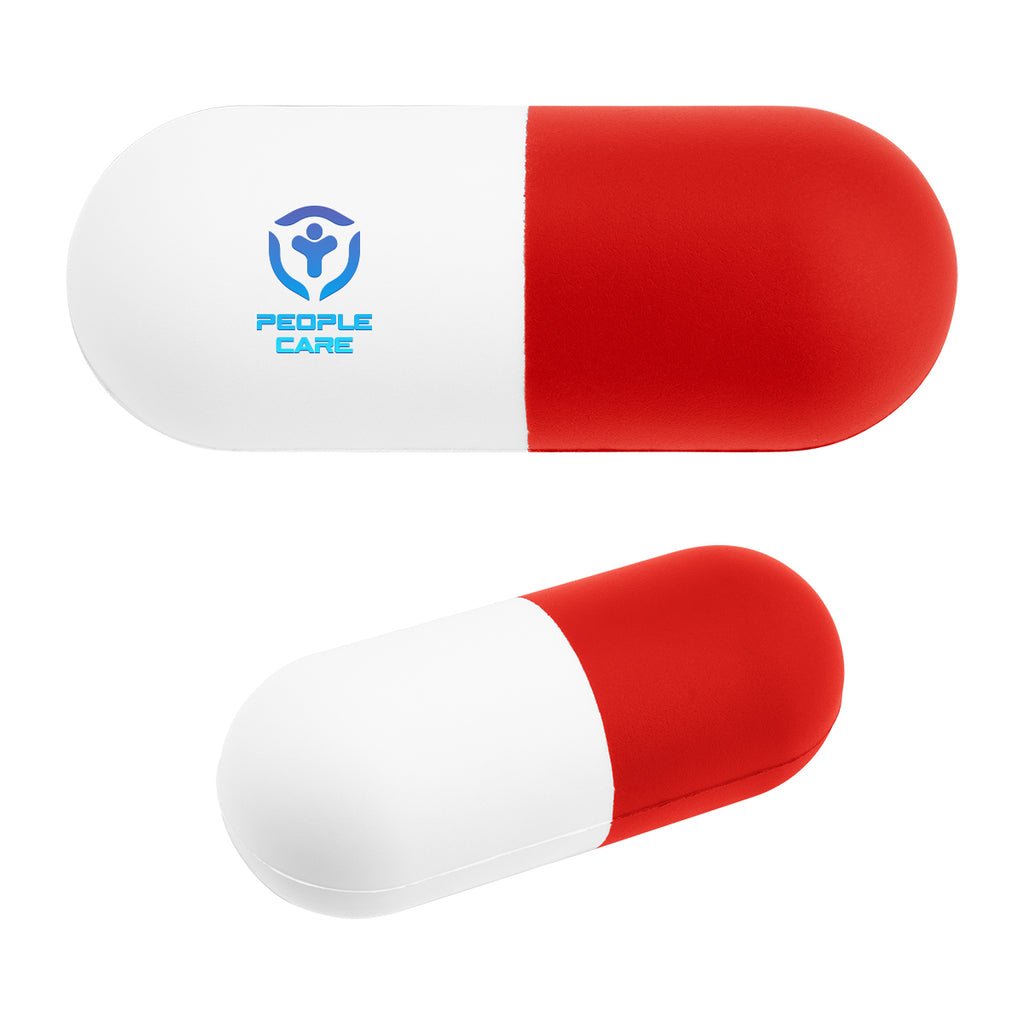 Stress Reliever Shaped Like a Capsule - Full Color