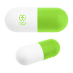 Stress Reliever Shaped Like a Capsule - Lime Green - Pad Print