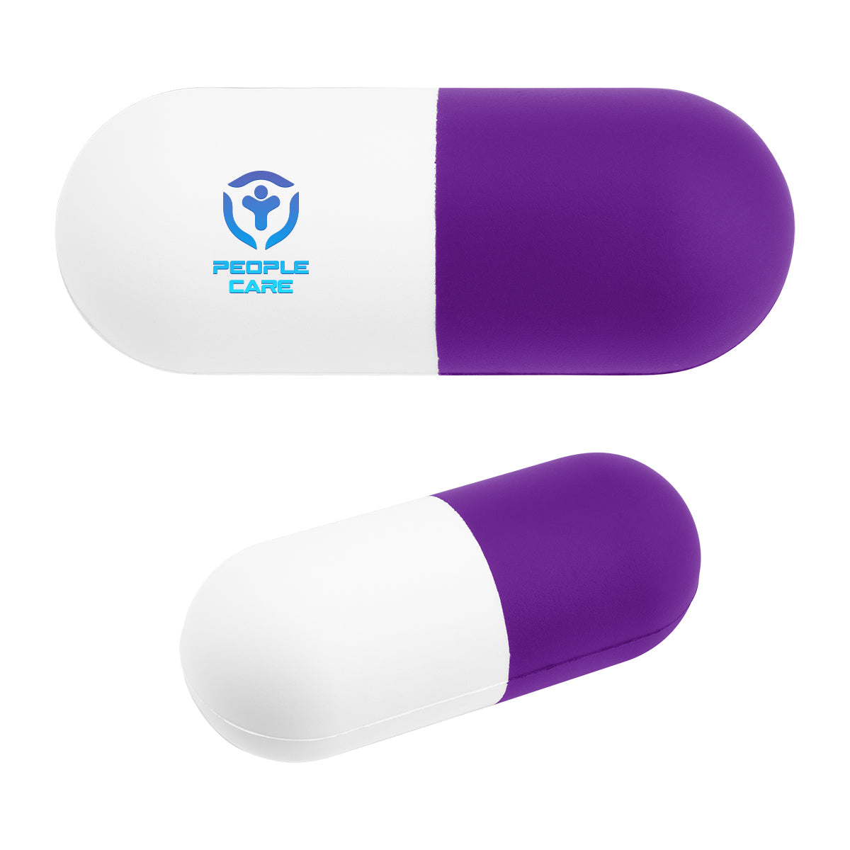 Stress Reliever Shaped Like a Capsule - Purple - Full Color