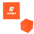 Stress Reliever Shaped Like a Cube - Orange - Pad Print