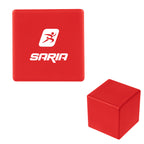Stress Reliever Shaped Like a Cube - Red - Pad Print