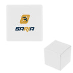 Stress Reliever Shaped Like a Cube - White - Full Color