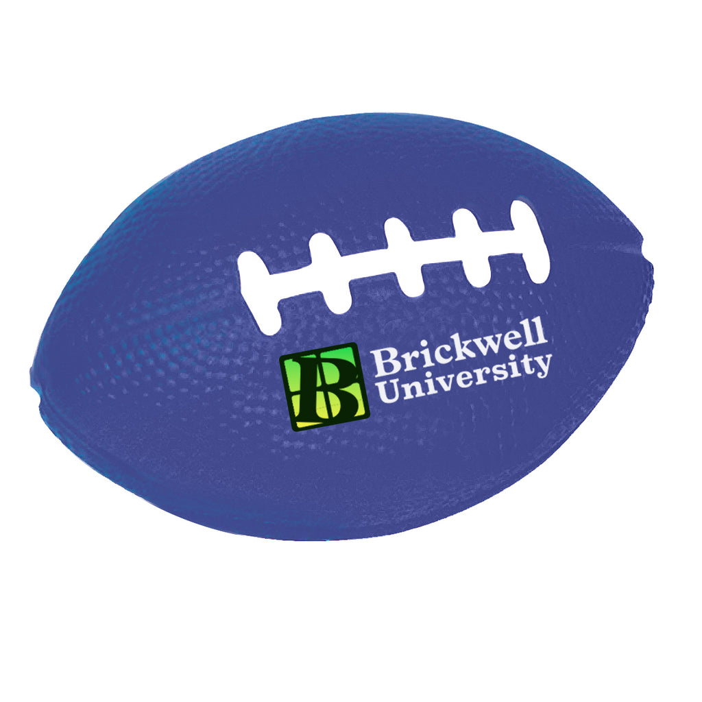 Stress Reliever Shaped Like a Football - Blue - Full Color