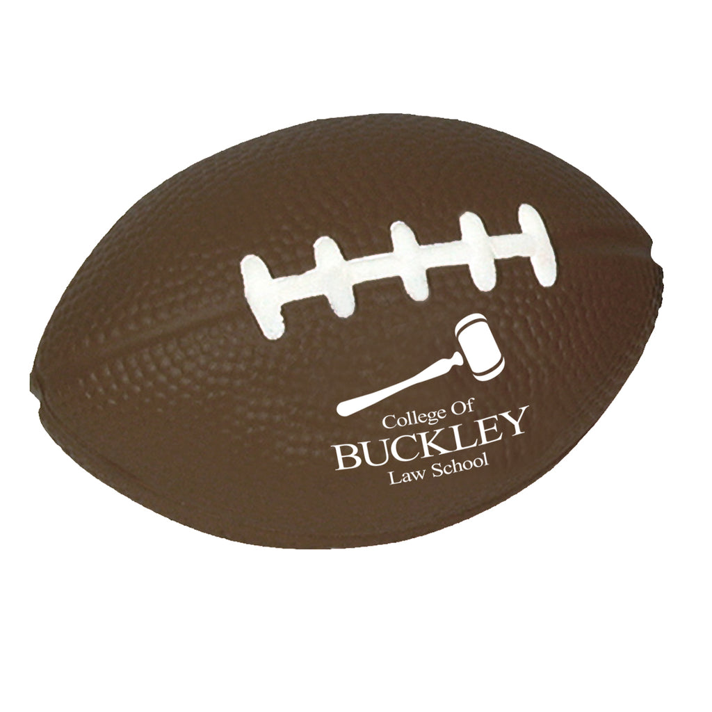 Stress Reliever Shaped Like a Football - Brown - Pad Print