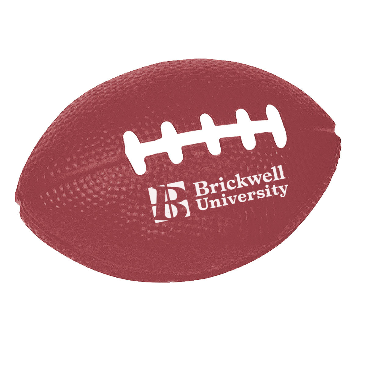 Stress Reliever Shaped Like a Football - Burgundy - Pad Print