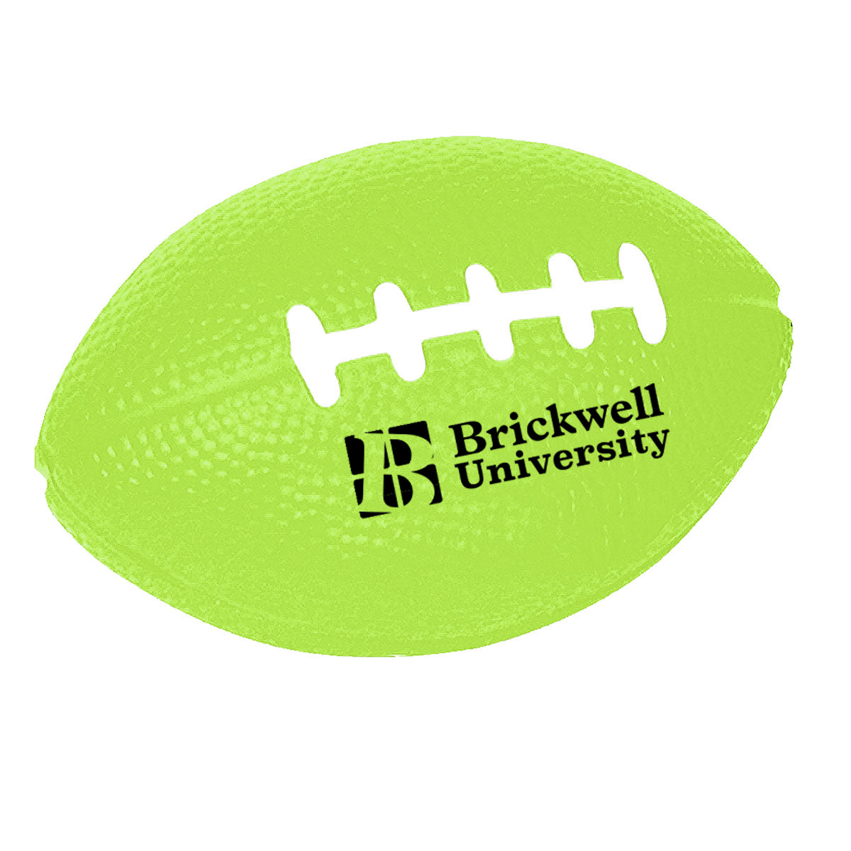 Stress Reliever Shaped Like a Football - Lime Green - Pad Print