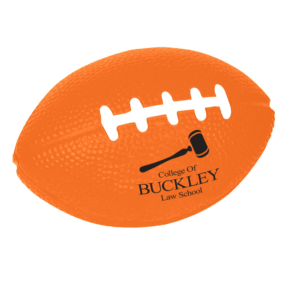 Stress Reliever Shaped Like a Football - Orange - Pad Print