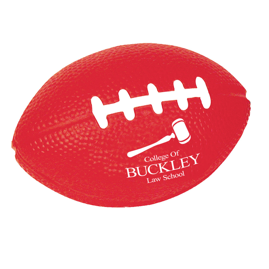 Stress Reliever Shaped Like a Football - Red - Pad Print