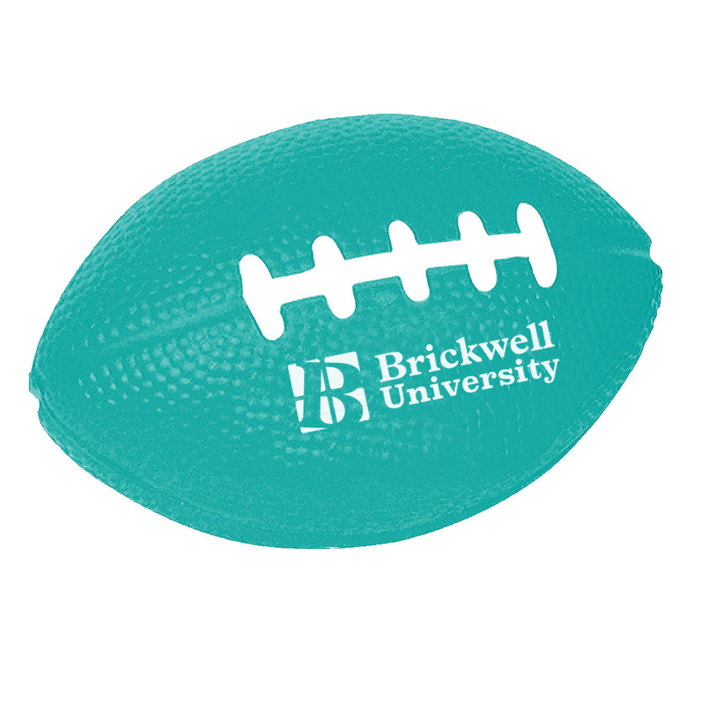 Stress Reliever Shaped Like a Football - Teal - Pad Print