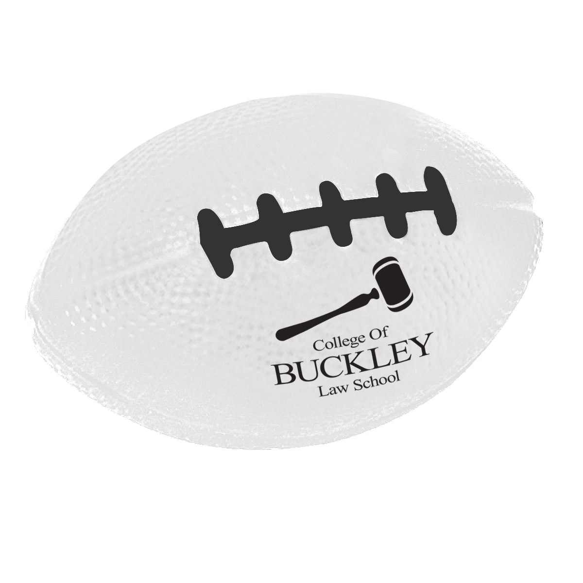 Stress Reliever Shaped Like a Football - White - Pad Print