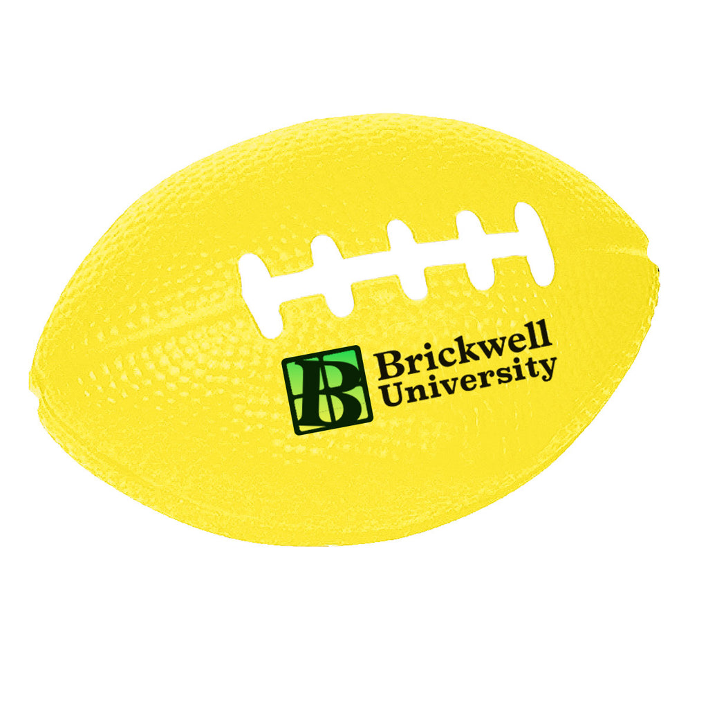 Stress Reliever Shaped Like a Football - Yellow - Full Color