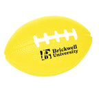 Stress Reliever Shaped Like a Football - Yellow - Pad Print