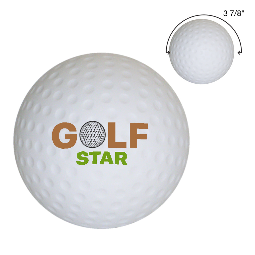 Stress Reliever Shaped Like a Golf Ball - Golf Ball Shape Stress Reliever