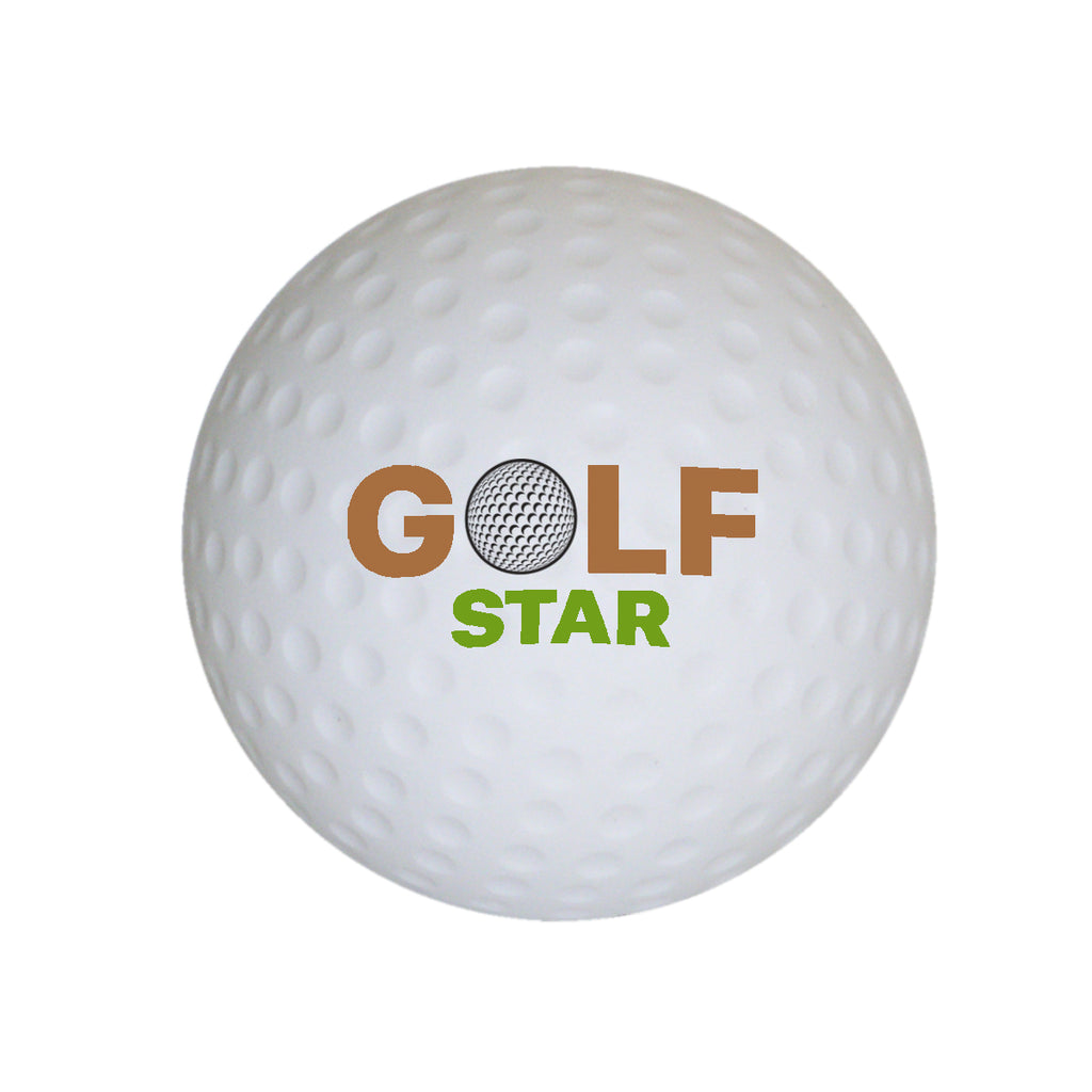 Stress Reliever Shaped Like a Golf Ball - White - Full Color