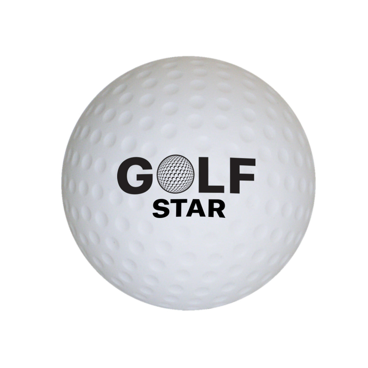 Stress Reliever Shaped Like a Golf Ball - White - Pad Print