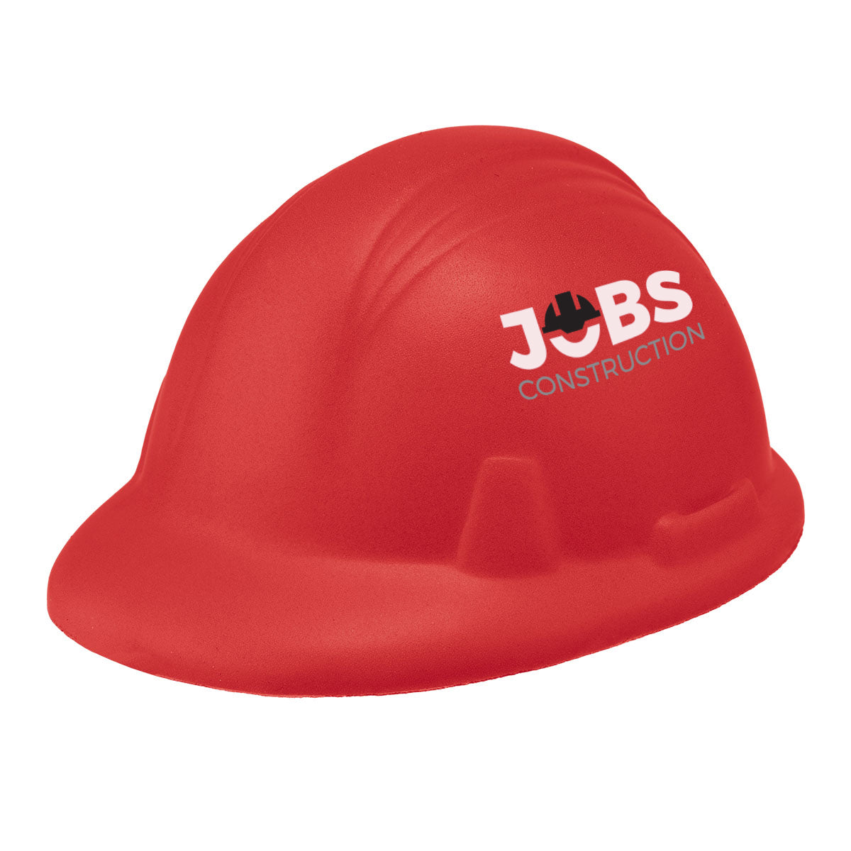 Stress Reliever Shaped Like a Hard Hat - Red - Full Color