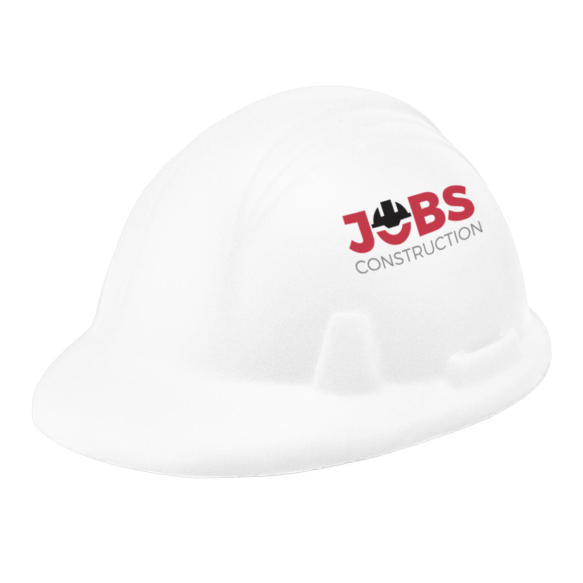 Stress Reliever Shaped Like a Hard Hat - White - Full Color
