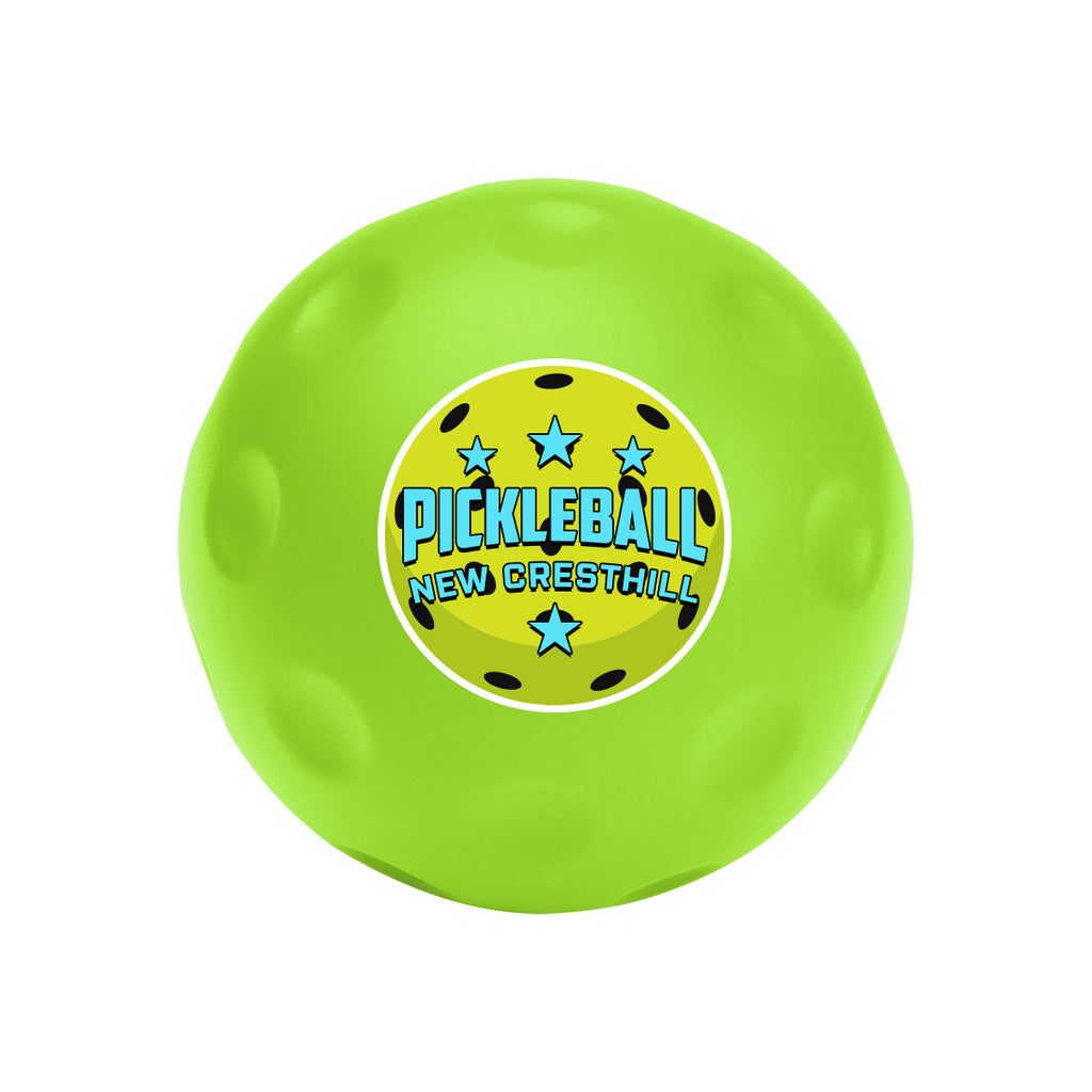 Stress Reliever Shaped Like a Pickleball - Lime Green - Full Color