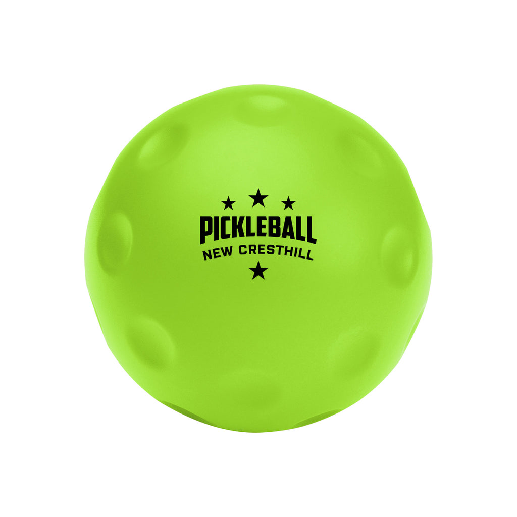 Stress Reliever Shaped Like a Pickleball - Lime Green - Pad Print