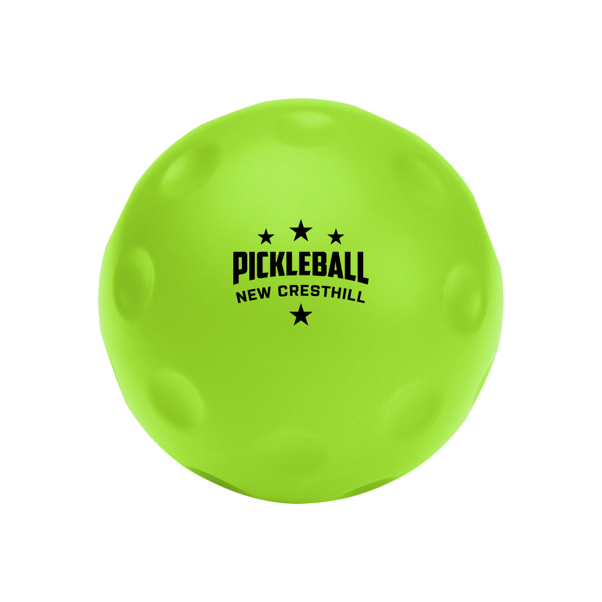Stress Reliever Shaped Like a Pickleball - Lime Green - Pad Print