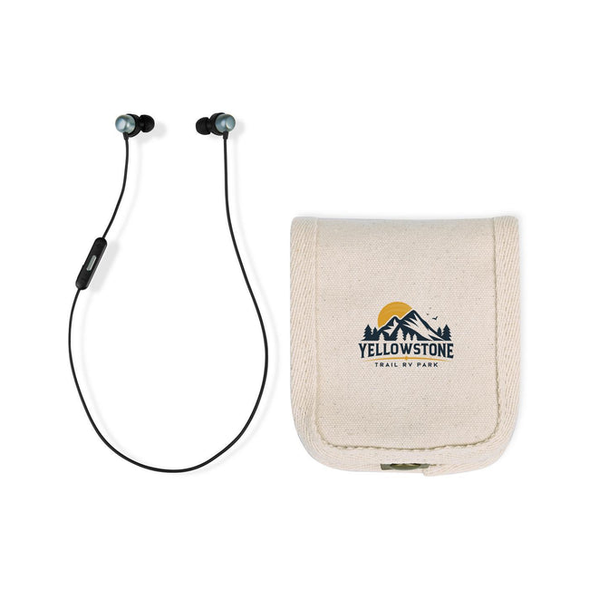 StrideLink Magnetic Earbuds with Canvas Pouch Transfer