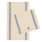 Striped Tea Towel in Cotton Embroidery - Embroidery