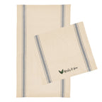 Striped Tea Towel in Cotton - Gray - Colorbrite