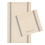 Striped Tea Towel in Cotton - Gray - Silk Screen