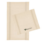Striped Tea Towel in Cotton - Natural with Beige - Colorbrite
