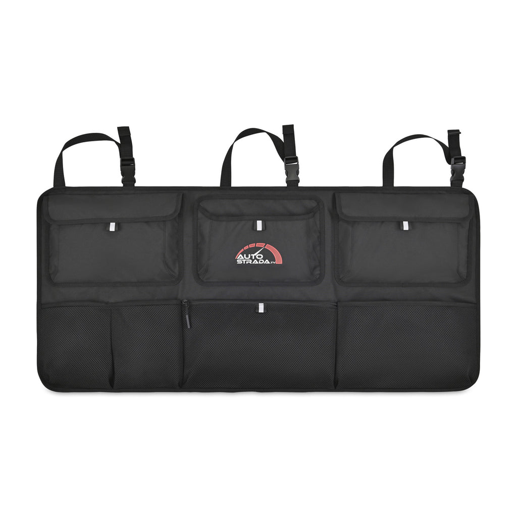 Structure Backseat Organizer in Recycled PET Embroidery - Black - View 1