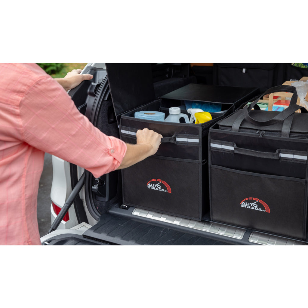 Structure Collapsible Cargo Organizer with Removable Cooler - Black - View 9