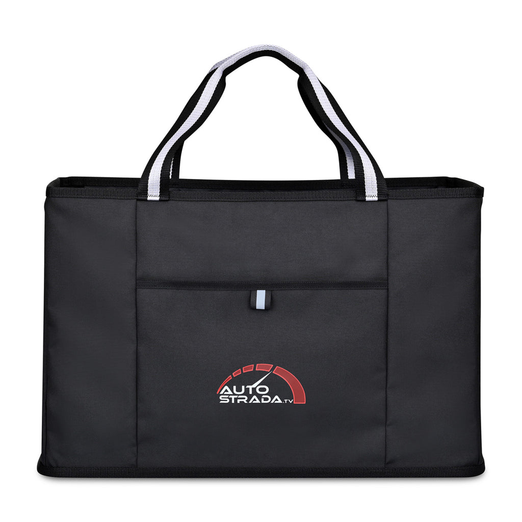 Structure Extra Large Utility Tote in Recycled PET Embroidery - Black - View 8