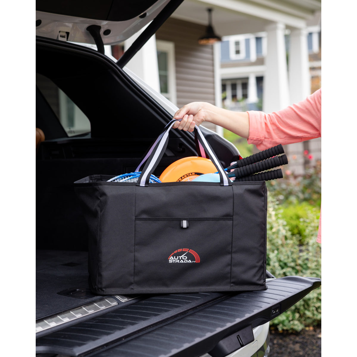 Structure Extra Large Utility Tote in Recycled PET Transfer - Black - View 11