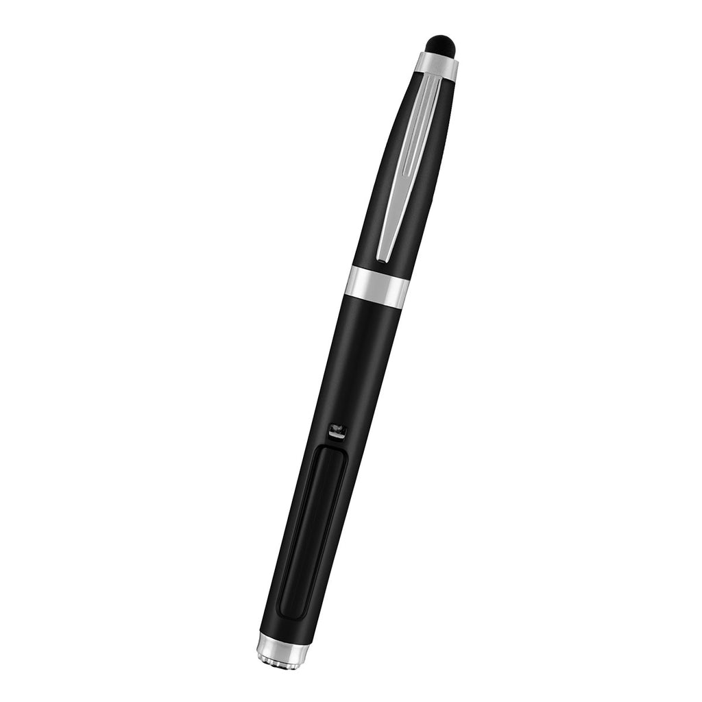 Stylus Pen in Recycled ABS, Four-Way - Black - Front